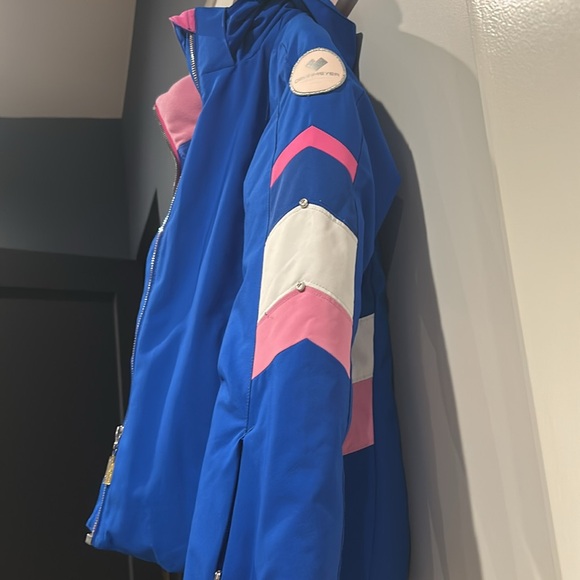 Obermeyer Girls' Ski Jacket | Size 7 | Blue and Pink - Picture 8 of 12